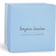 Doudou et Compagnie Hello Baby Blanket with Plush Stuffed Animal Bunny