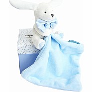 Doudou et Compagnie Hello Baby Blanket with Plush Stuffed Animal Bunny