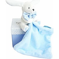 Doudou et Compagnie Hello Baby Blanket with Plush Stuffed Animal Bunny