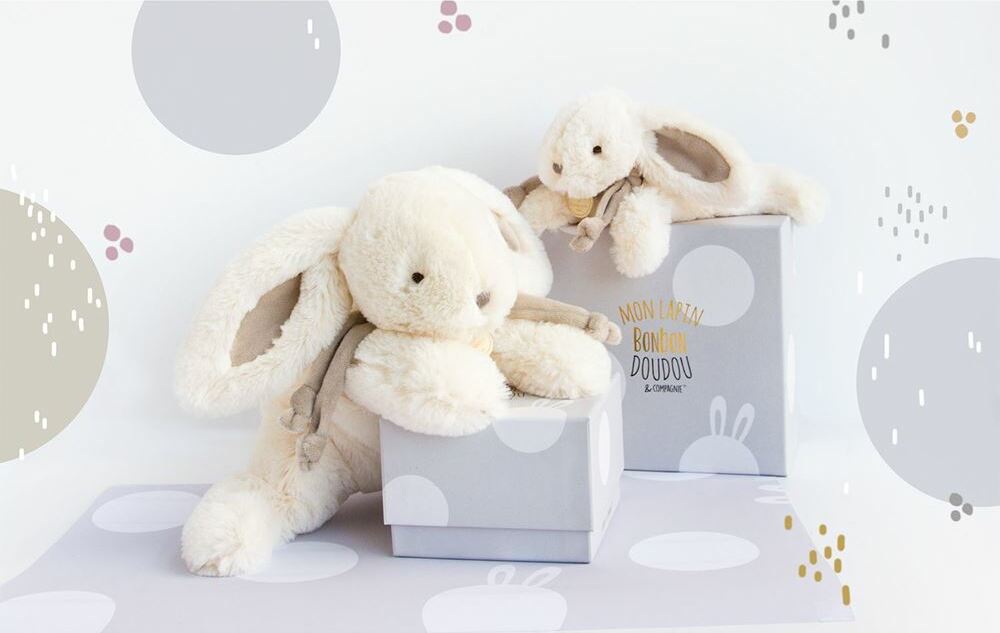 Doudou et Compagnie Tan Plush Bunny