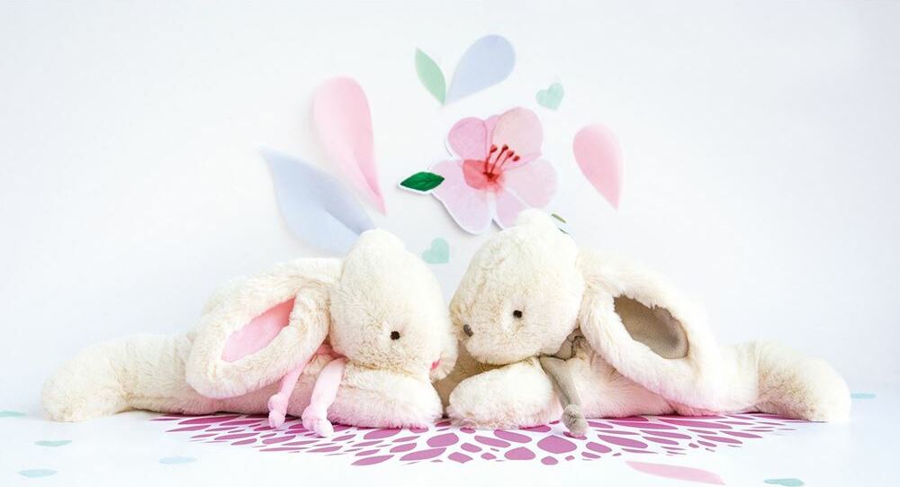 Doudou et Compagnie Tan Plush Bunny