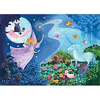 Silhouette Puzzle Fairy And Unicorn 36 Pc