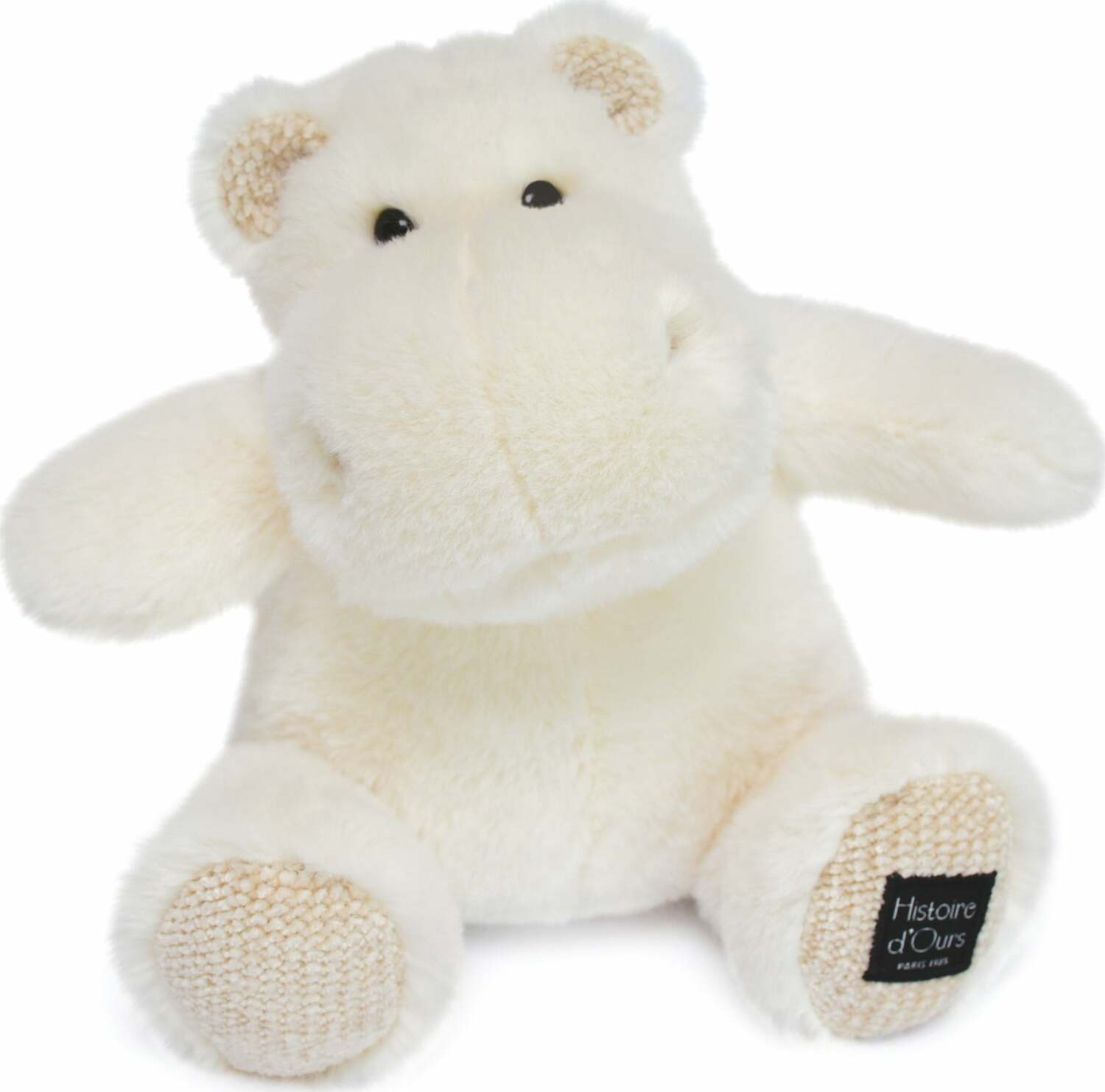 Histoire D'ours Hip Chic: Ivory Hippo Plush