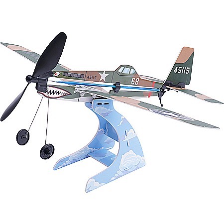 Rubber Band Airplane Science - P-40 Warhawk