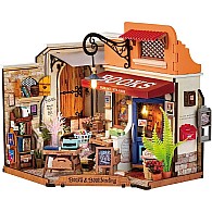 Rolife Corner Bookstore, DIY Miniature House Kit