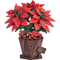 Poinsetta Wood Bloom Craft