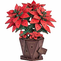 Poinsetta Wood Bloom Craft
