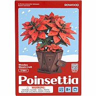 Poinsetta Wood Bloom Craft