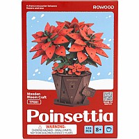 Poinsetta Wood Bloom Craft
