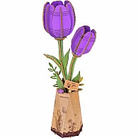 Purple Tulip DIY Wooden Flower