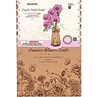 Purple Moth Orchid DIY Wooden Flower