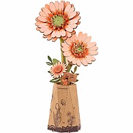 Orange Gerbera Daisy DIY Wooden Flower
