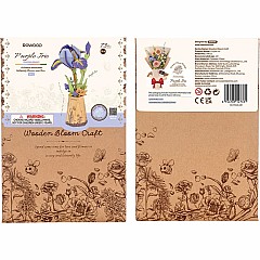 Purple Iris DIY Wooden Flower 3D Puzzle