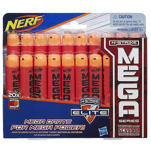 Nerf Official 20 Dart Mega Refill Pack for Nerf N-Strike Mega ...