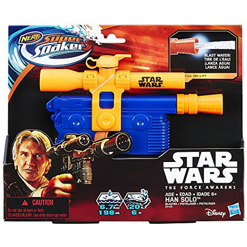 Star Wars Episode VII Nerf Super Soaker Han Solo Blaster Blue & Orange B067 for sale online 