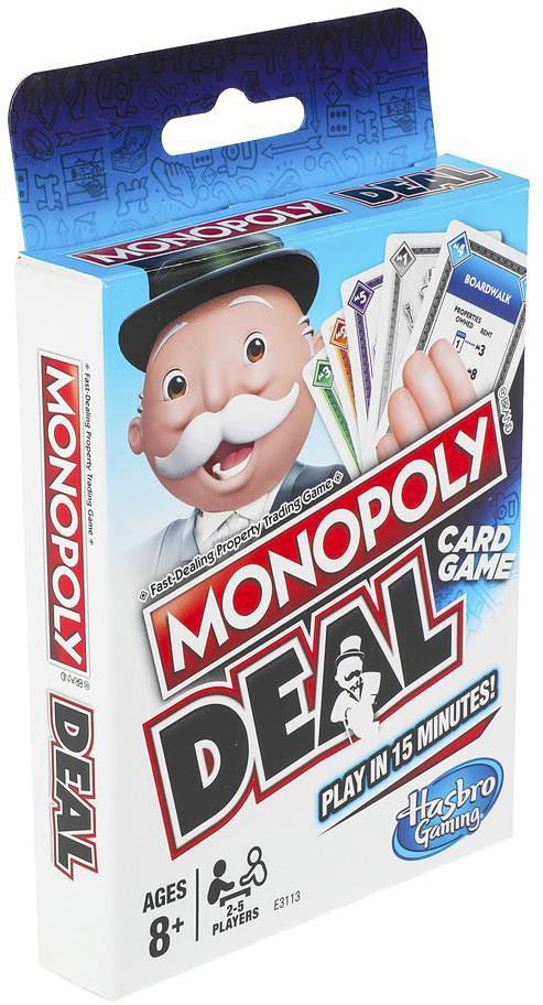 Monopoly Deal jeu de carte pour Noël & Verrouillage fun pour toute la famille 