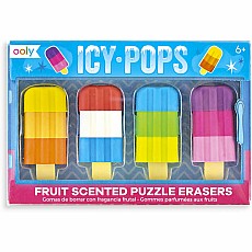 Icy Pops Scented Puzzle Erasers - Set of 4