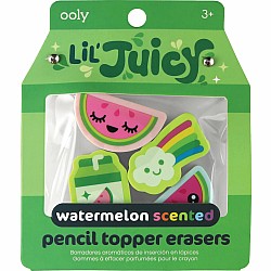 Lil' Juicy Scented Pencil Topper Erasers, Watermelon