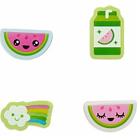 Lil' Juicy Scented Pencil Topper Erasers - Watermelon (Set of 4)