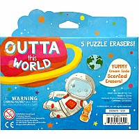 Outta This World Scented Puzzle Erasers - Set of 5