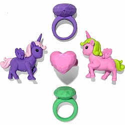 Unicorn Wishes Scented Puzzle Erasers - Set of 5