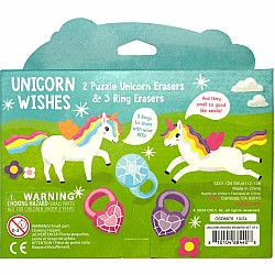 Unicorn Wishes Scented Puzzle Erasers - Set of 5