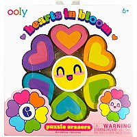 Hearts in Bloom Puzzle Erasers - Set of 6