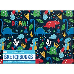 Dino Days Doodle Pad Duo Sketchbooks, Set Of 2