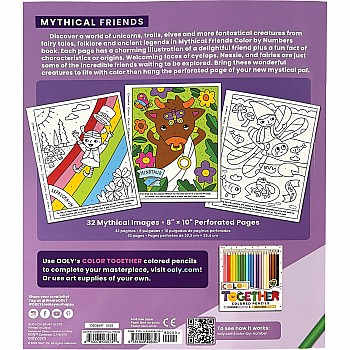 Color By Numbers Coloring Book, Mythical Friends