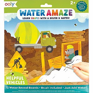 Water Amaze Water Reveal Boards - Helpful Vehicles (13 PC Set)