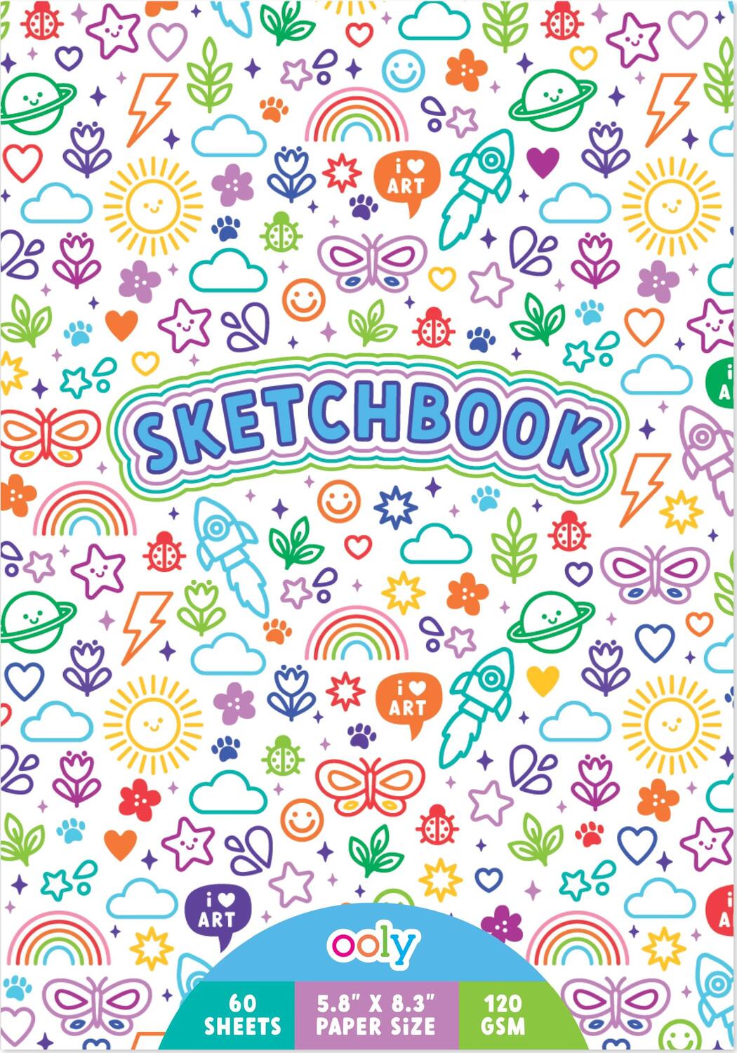Colorful Doodles Sketchbook (5.8" x 8.3")