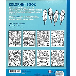 Color-in' Book Coloring Book - Happy Snacks