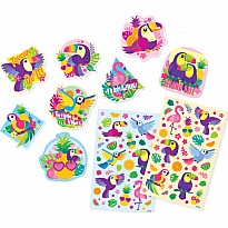 Tropical Birds Scented Stickers