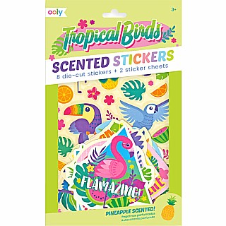 Tropical Birds Scented Stickers