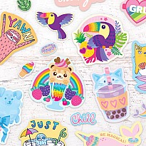 Tropical Birds Scented Stickers