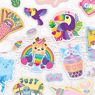 Tropical Birds Scented Stickers