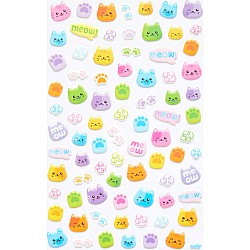 Itsy Bitsy Stickers, Colorful Cats