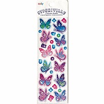 Stickiville Skinny - Glittery Butterflies (Holographic Glitter)