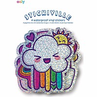 Stickiville Stickers: Happy Rainbows - Vinyl (4 Die-Cut)
(Holographic Glitter)