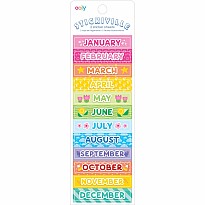 Stickiville Stickers: Months Of The Year - Skinny (2 Sheets)
(Holographic Glitter)