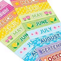 Stickiville Stickers: Months Of The Year - Skinny (2 Sheets)
(Holographic Glitter)
