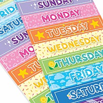 Stickiville Stickers: Days Of The Week - Skinny (2 Sheets)
(Holographic Glitter)