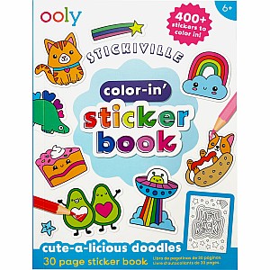 Stickiville Color-In' Sticker Book: Cute-A-Licious Doodles