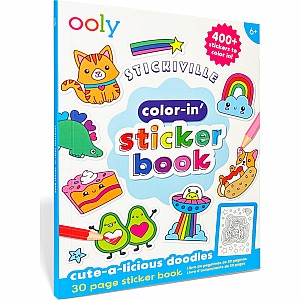 Stickiville Color-In' Sticker Book: Cute-A-Licious Doodles