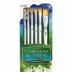 Chroma Blends Watercolor Paint Brushes, Set of 6