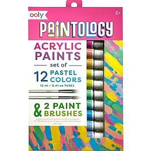 Paintology Acrylic Paints Set - Pastel Colors - Set of 12