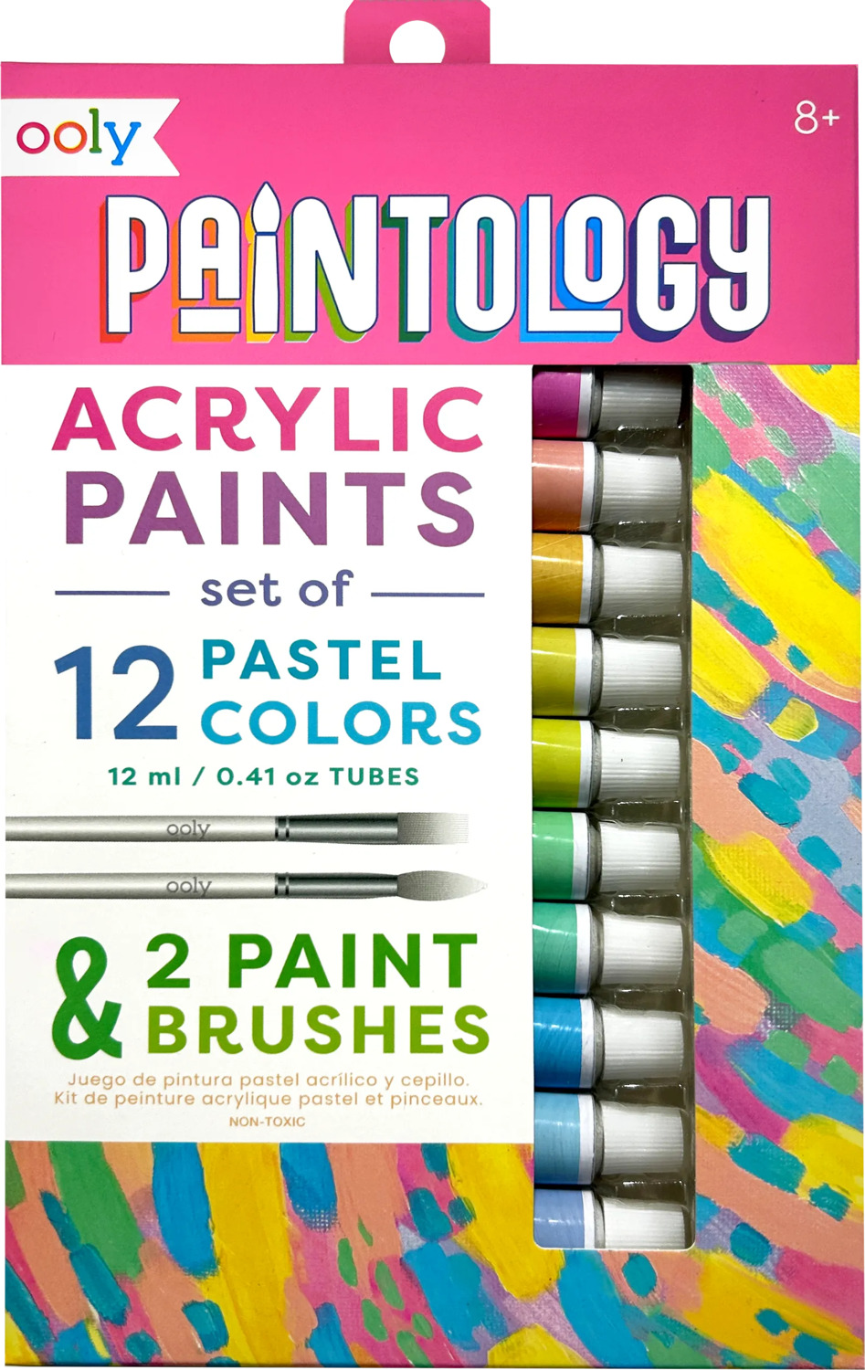 Paintology Acrylic Paints Set - Pastel Colors - Set of 12