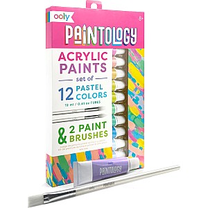 Paintology Acrylic Paints Set - Pastel Colors - Set of 12