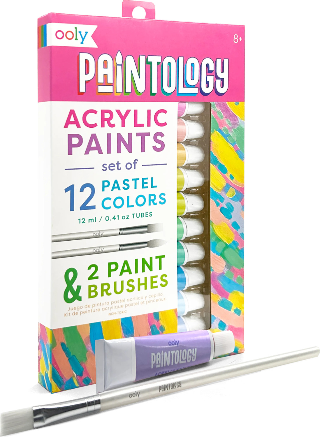 Paintology Acrylic Paints Set - Pastel Colors - Set of 12