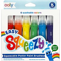Easy Squeezy Squeezable Poster Paint Brushes - Set of 6